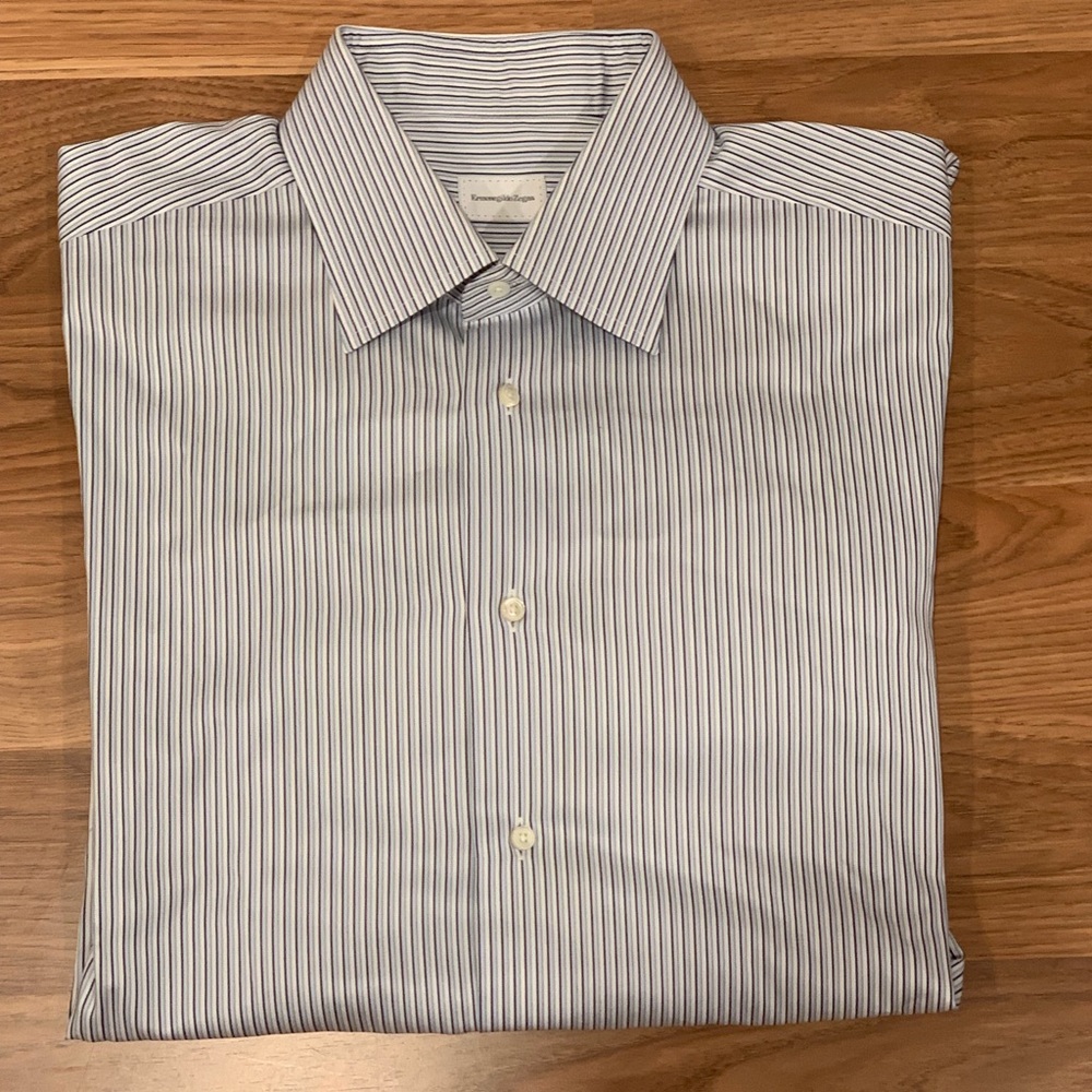 Ermenegildo Zegna French Cuff L/S Dress Shirt Sz L